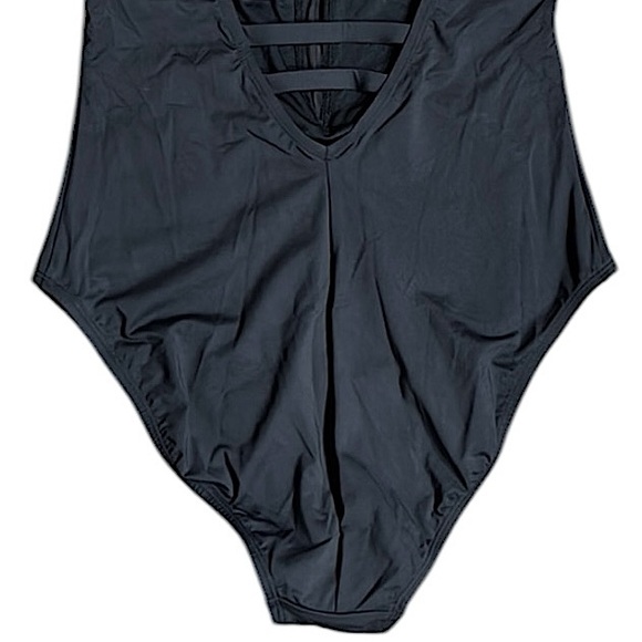 Bleu Rod Beattie Don’t Mesh With Me Plunge V Neckline One Piece - Picture 11 of 14